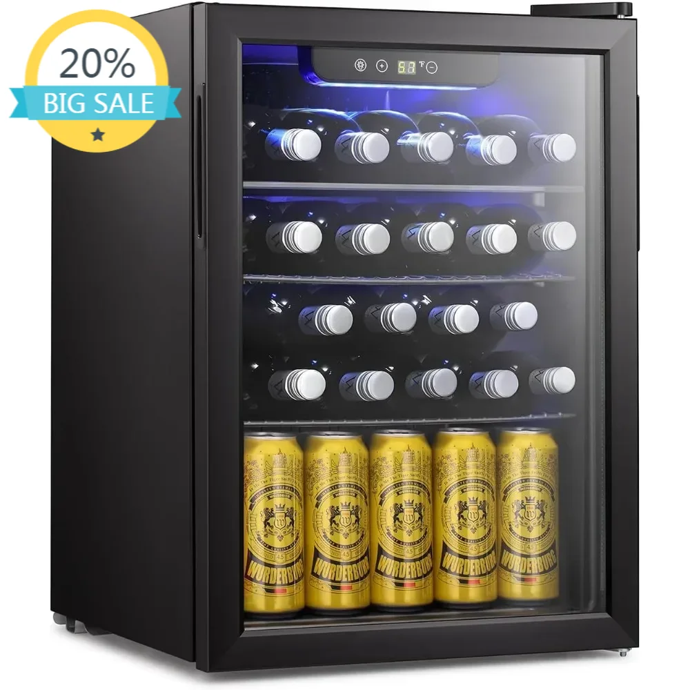 Wine Beer Fridge Small - Bestseller24 Bottle Wine Cooler/Cabinet Beverage Refrigerator