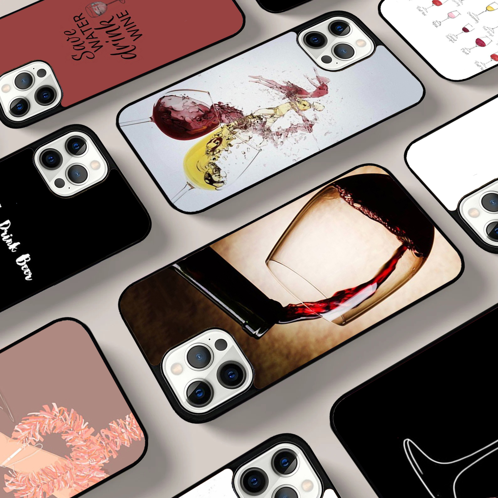 Drink Beer Red Wine Phone Case - Beer And Wine Quote recension och pris