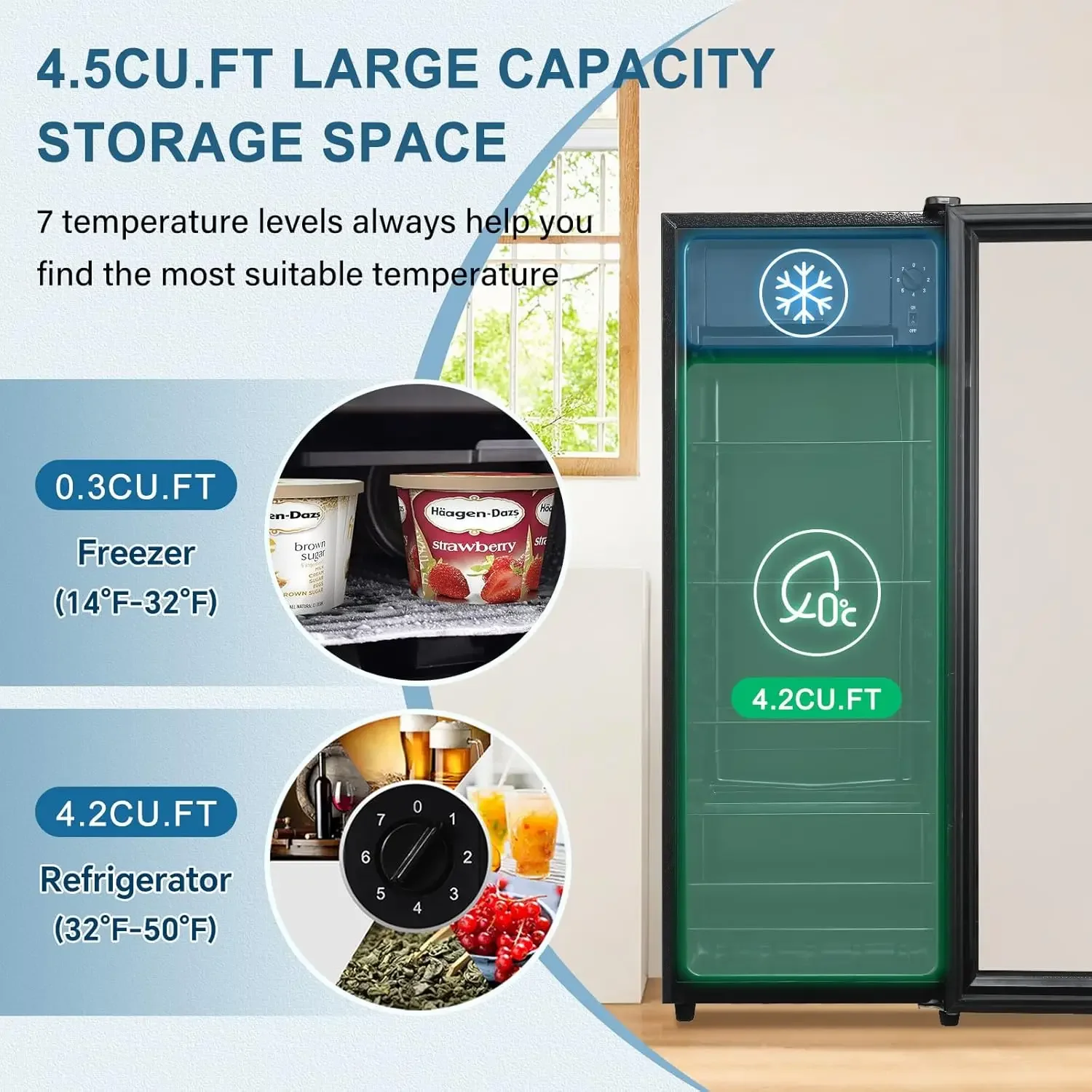 Beverage Refrigerator 4.5Cu.ft - Wine Beer Fridge Small recension och pris