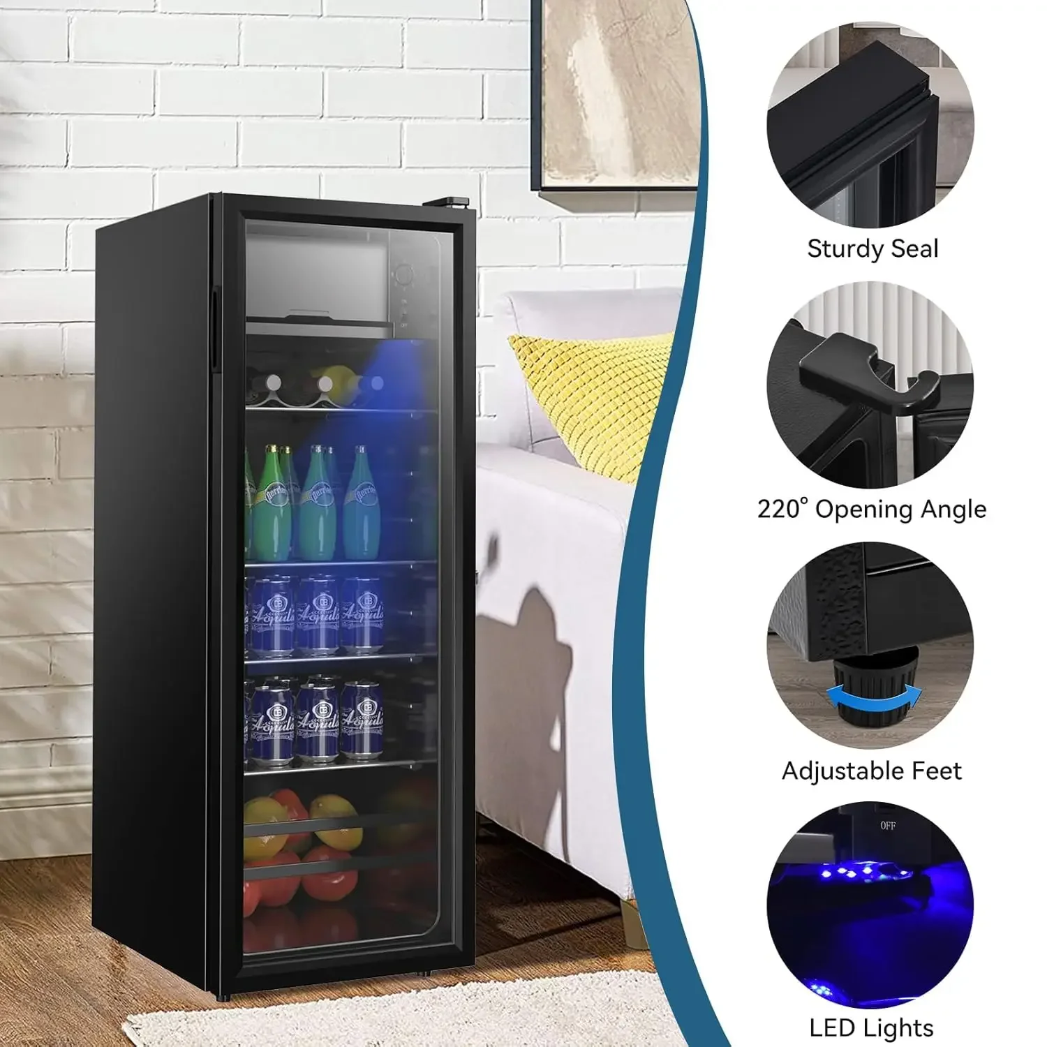 Beverage Refrigerator 4.5Cu.ft - Wine Beer Fridge Small recension och pris