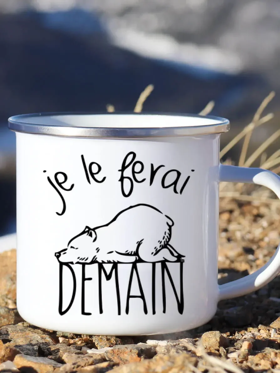 Cute Enamel Coffee Mug French  - Wine Beer Festival recension och pris