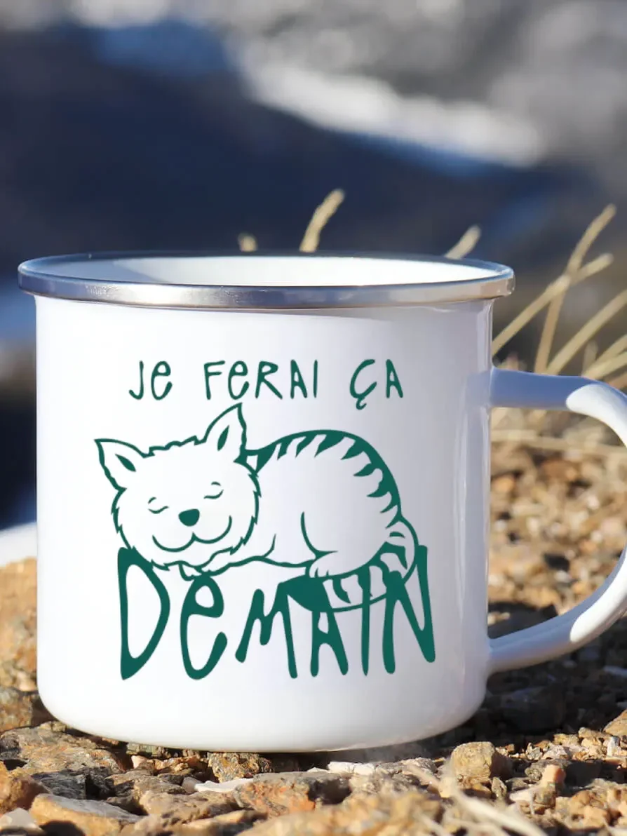 Cute Enamel Coffee Mug French  - Wine Beer Festival recension och pris