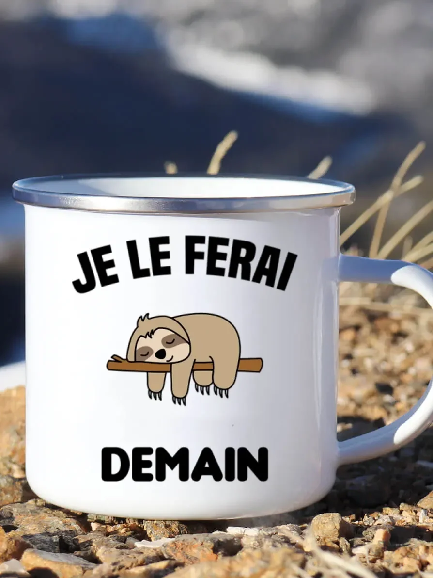 Cute Enamel Coffee Mug French  - Wine Beer Festival recension och pris