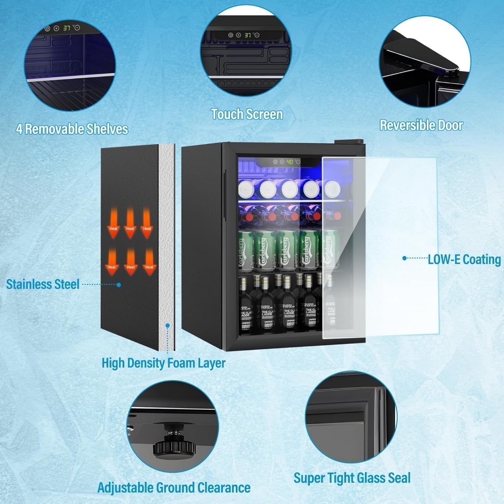Compact Beverage Refrigerator, - Wine Beer Fridge Small recension och pris