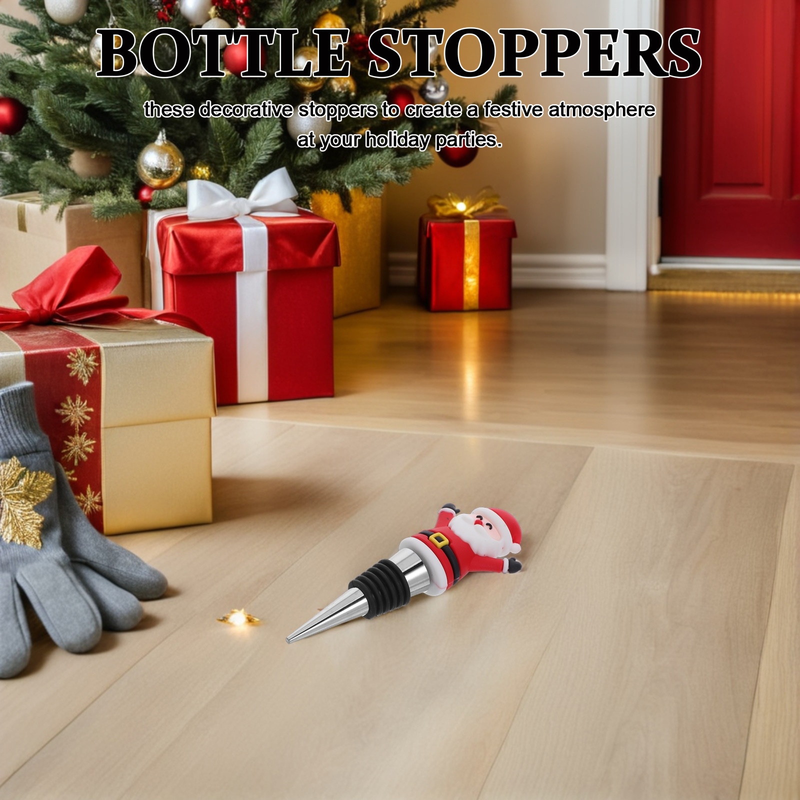 4Pcs Festive Wine Bottle Stopp - Wine Beer Festival recension och pris