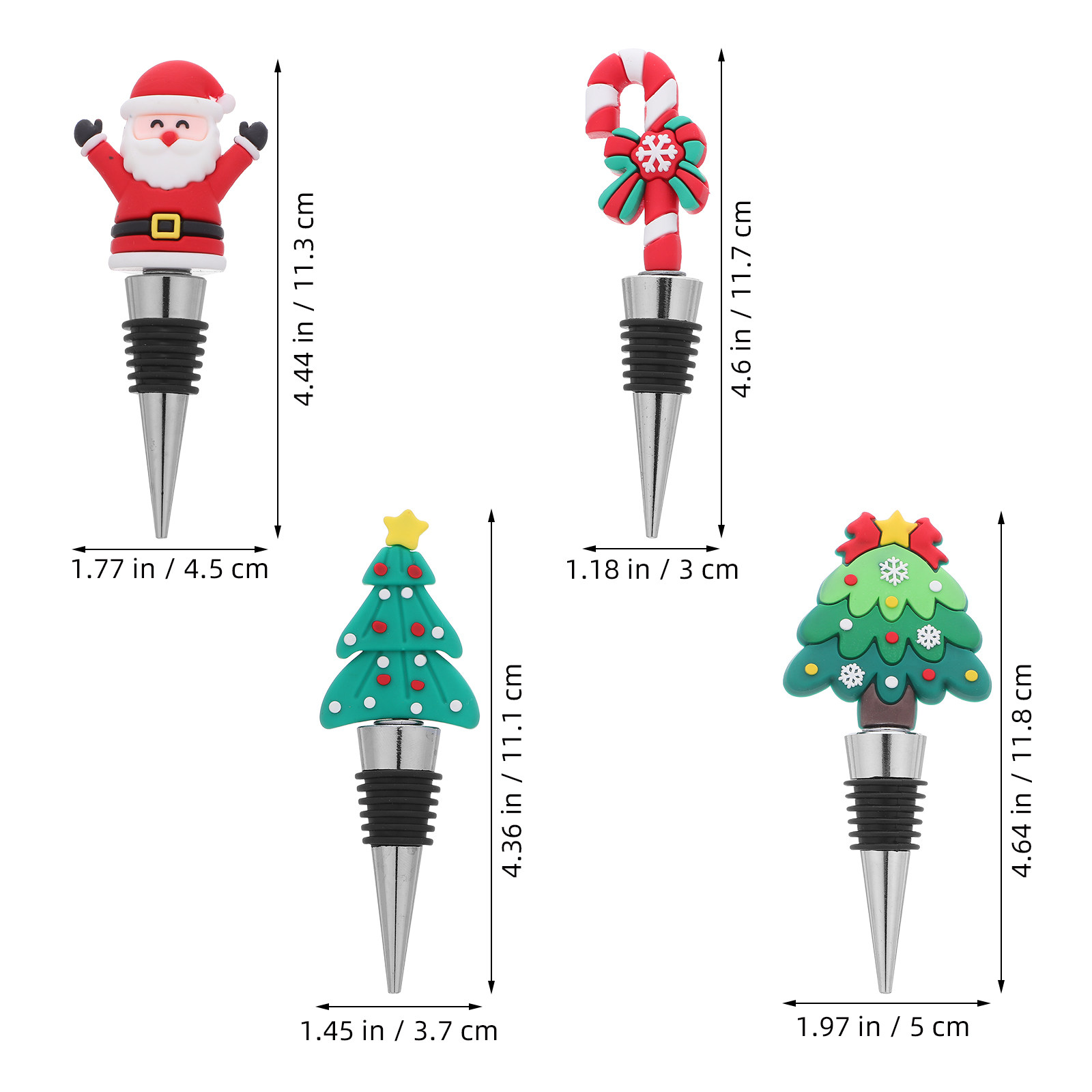 4Pcs Festive Wine Bottle Stopp - Wine Beer Festival recension och pris