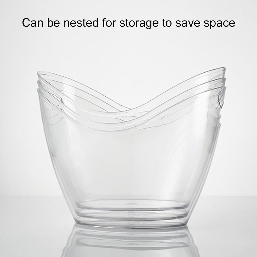 PET Plastic Ice Bucket Clear B - Wine Beer Holder recension och pris