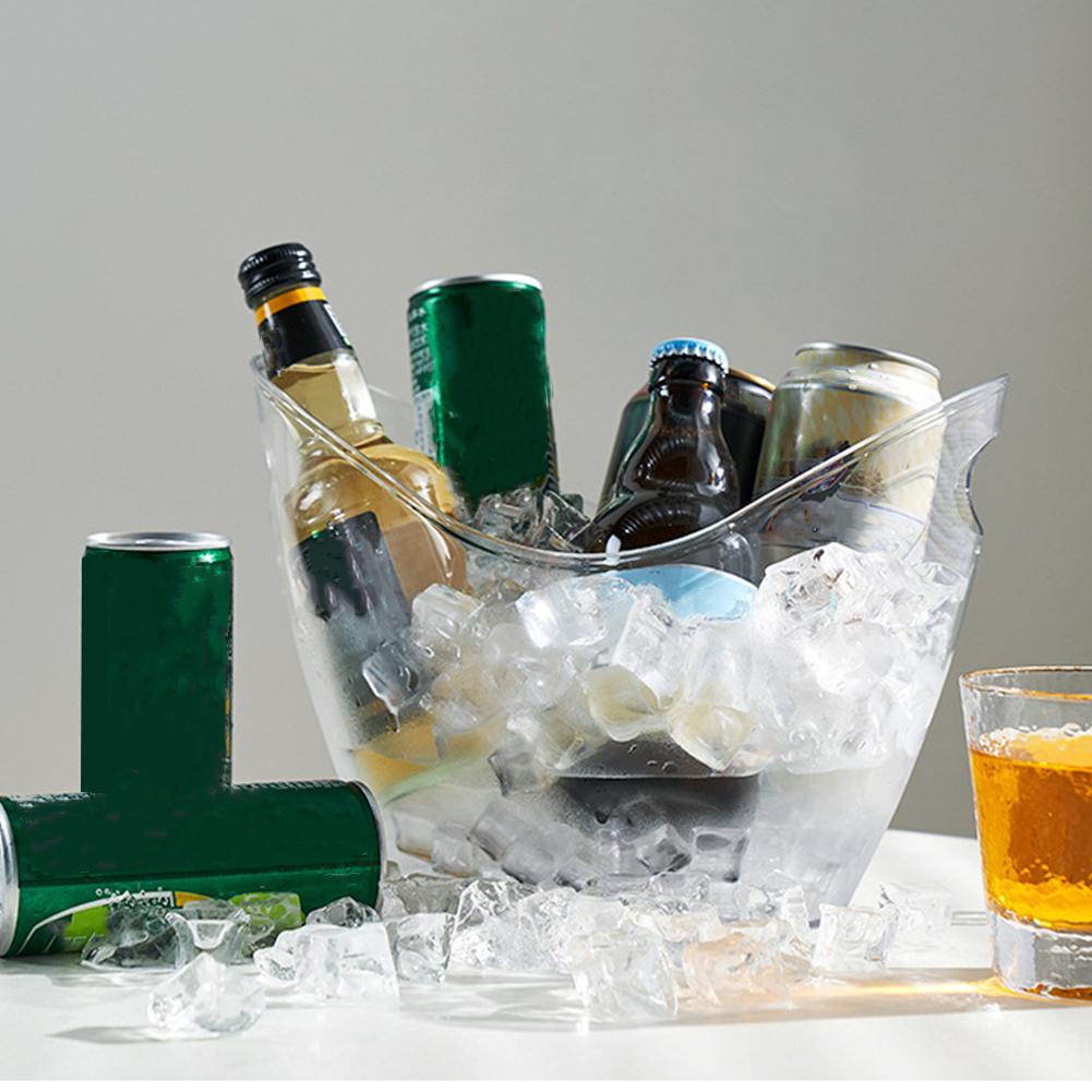 PET Plastic Ice Bucket Clear B - Wine Beer Holder recension och pris