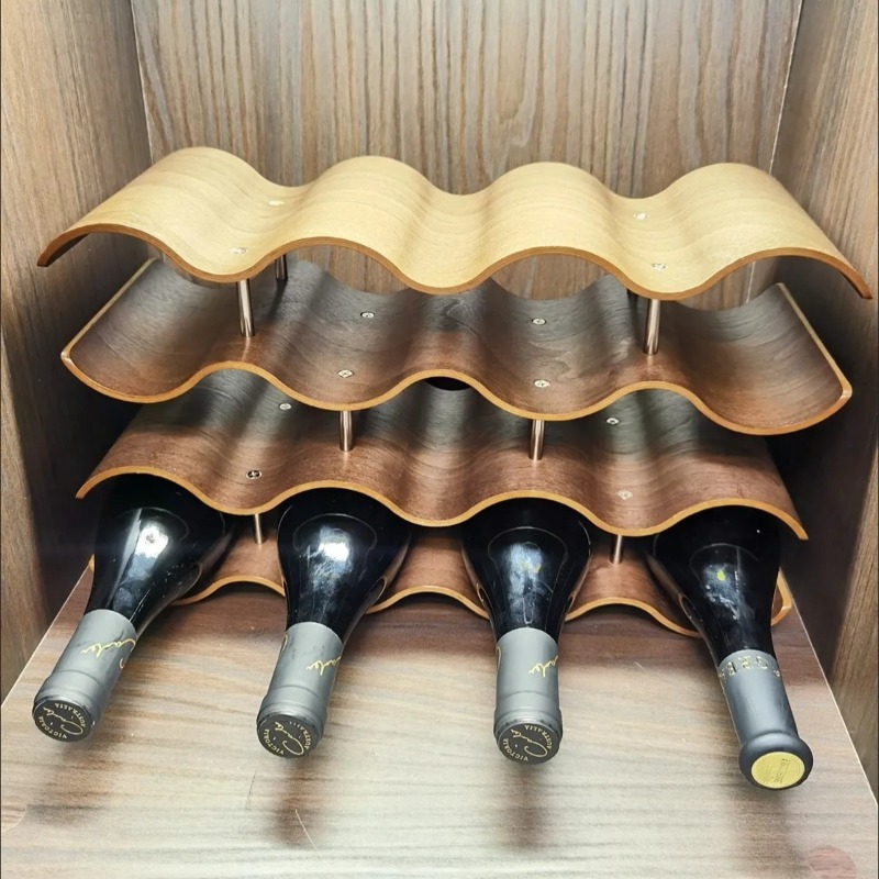 Wavy Wine Bottle Holders Woode - Wine Beer Holder recension och pris