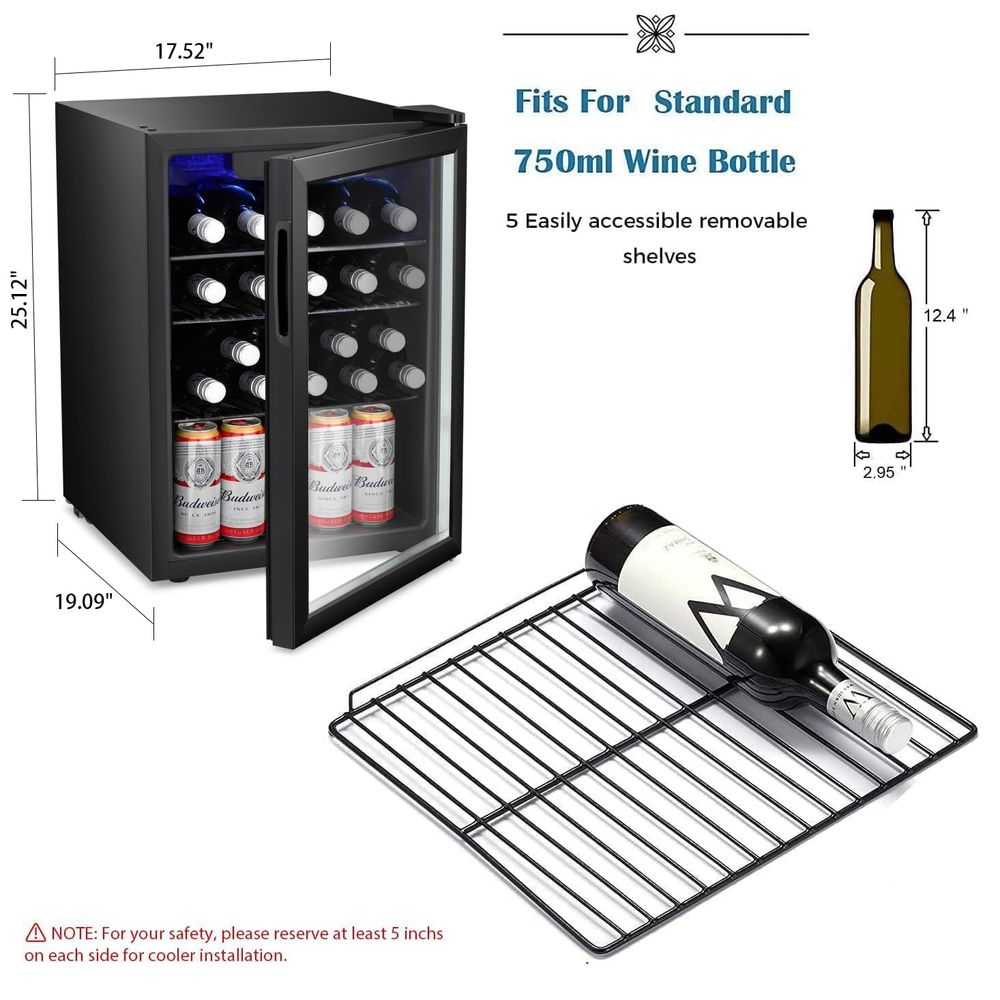 16 Bottle Wine Cooler Cabinet  - Wine Beer Fridge Small recension och pris