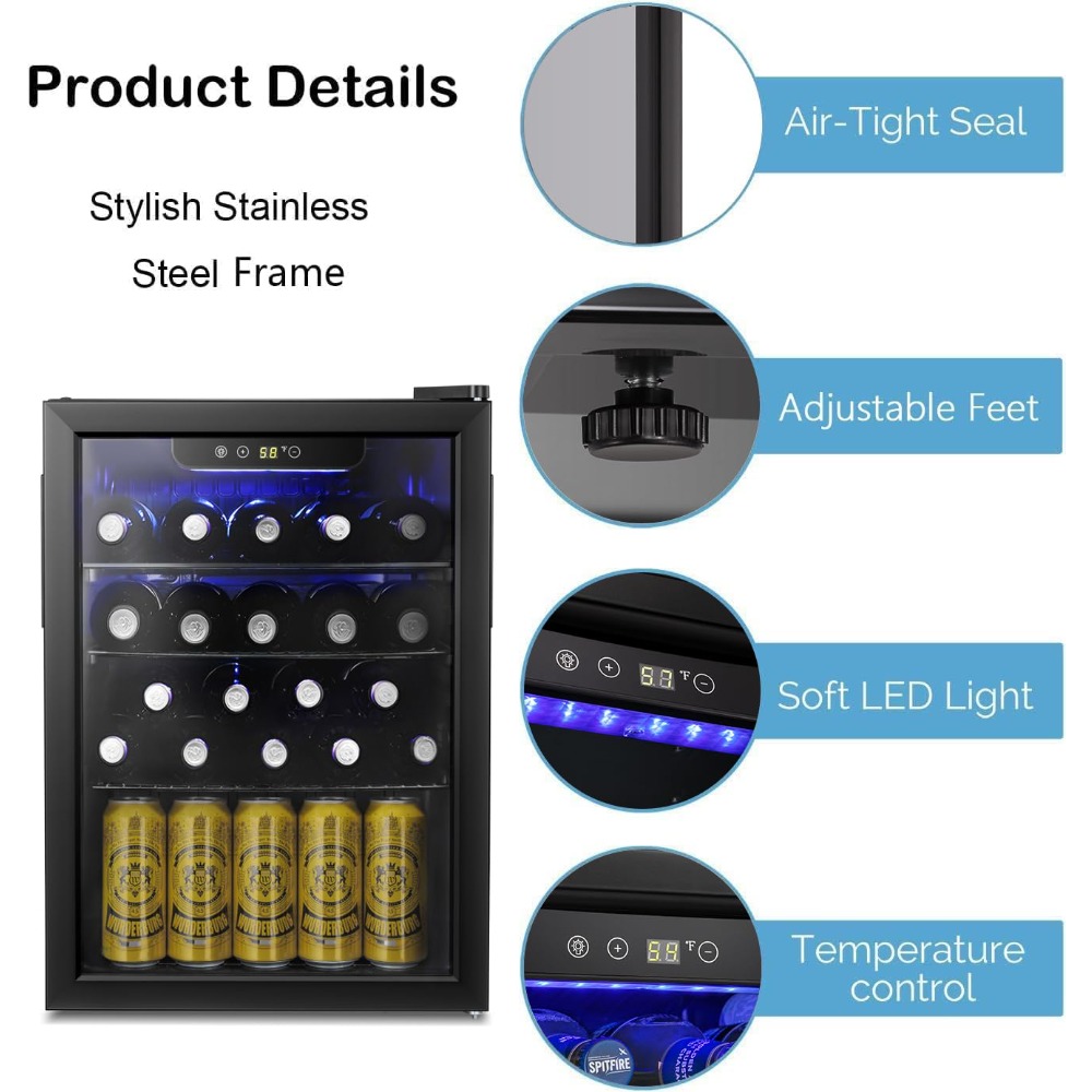 16 Bottle Wine Cooler/Cabinet  - Wine Beer Mini Fridge recension och pris