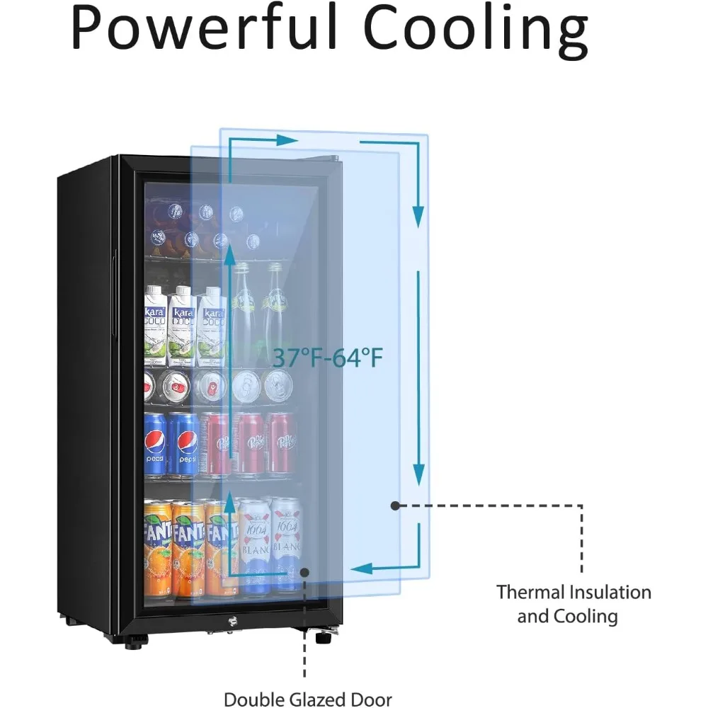 Beverage Refrigerator, 3.2 Cu. - Wine Beer Mini Fridge recension och pris