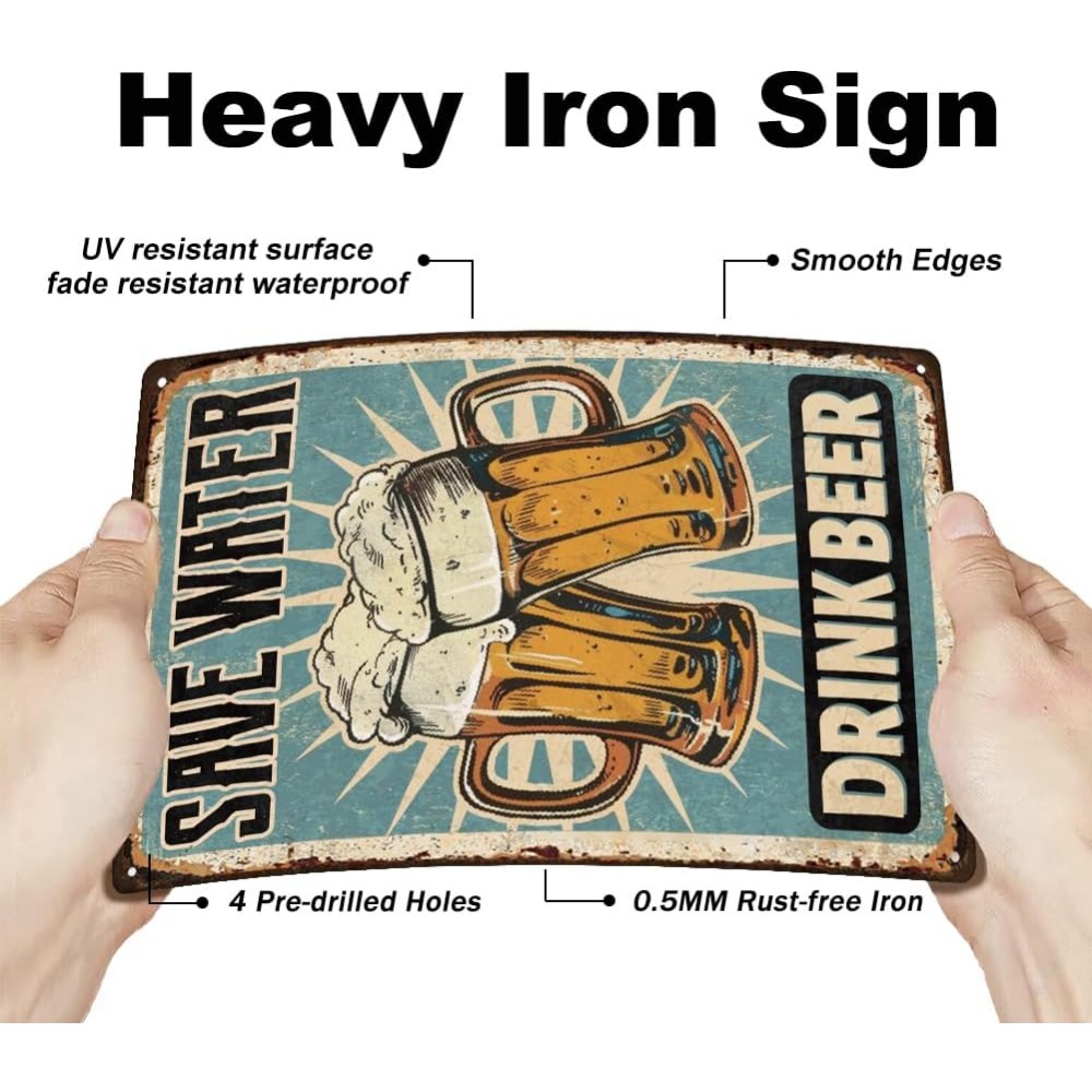 1 pc Beer Metal Sign Bar Tin S - Wine Beer And Liquor recension och pris