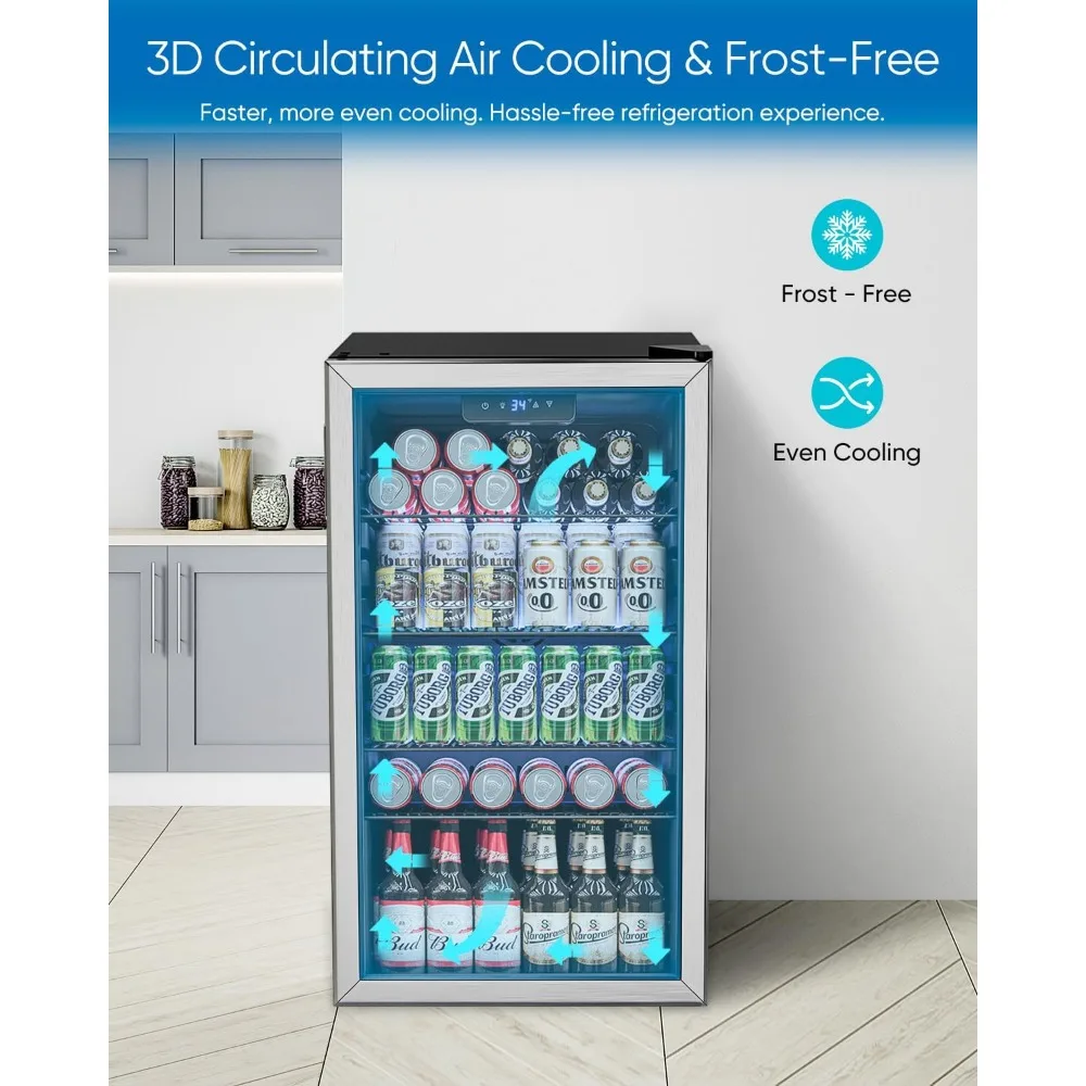 Beverage Refrigerator Cooler - - Wine Beer Mini Fridge recension och pris