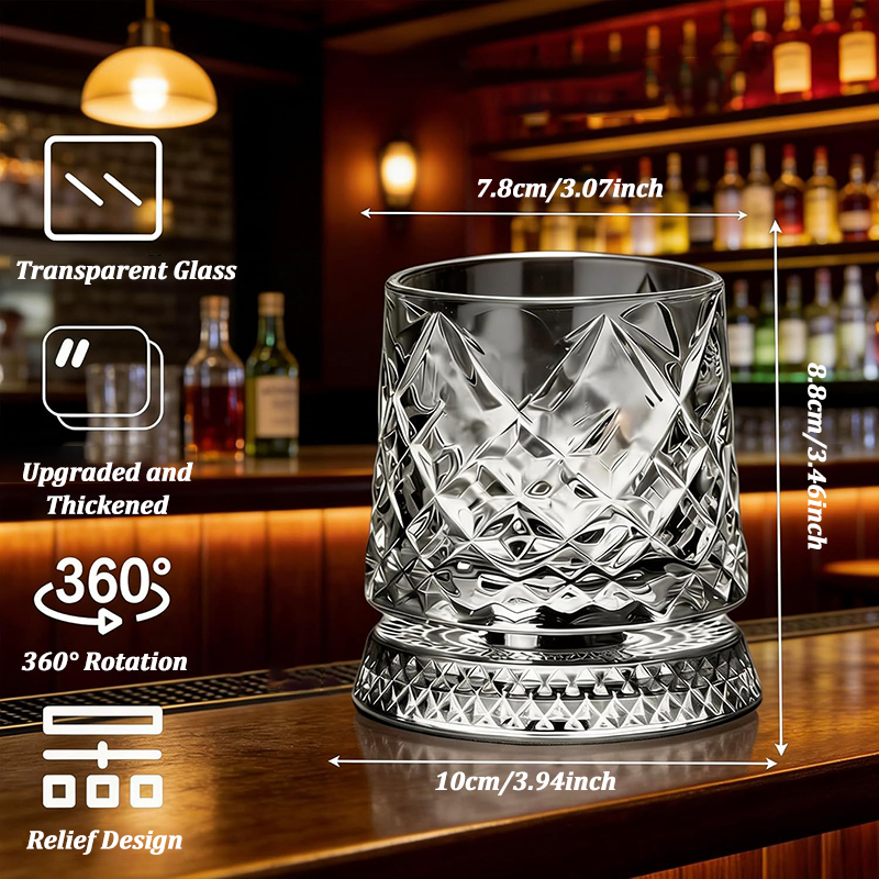 280ml Rotate Whiskey Glasses w - Wine Beer Drink recension och pris