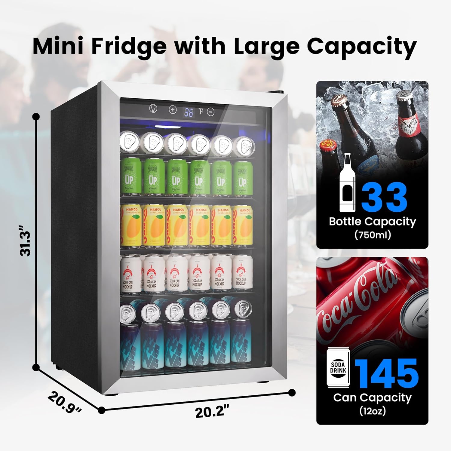 4.5 Cu.Ft Beverage Refrigerato - Wine Beer Fridge Small recension och pris