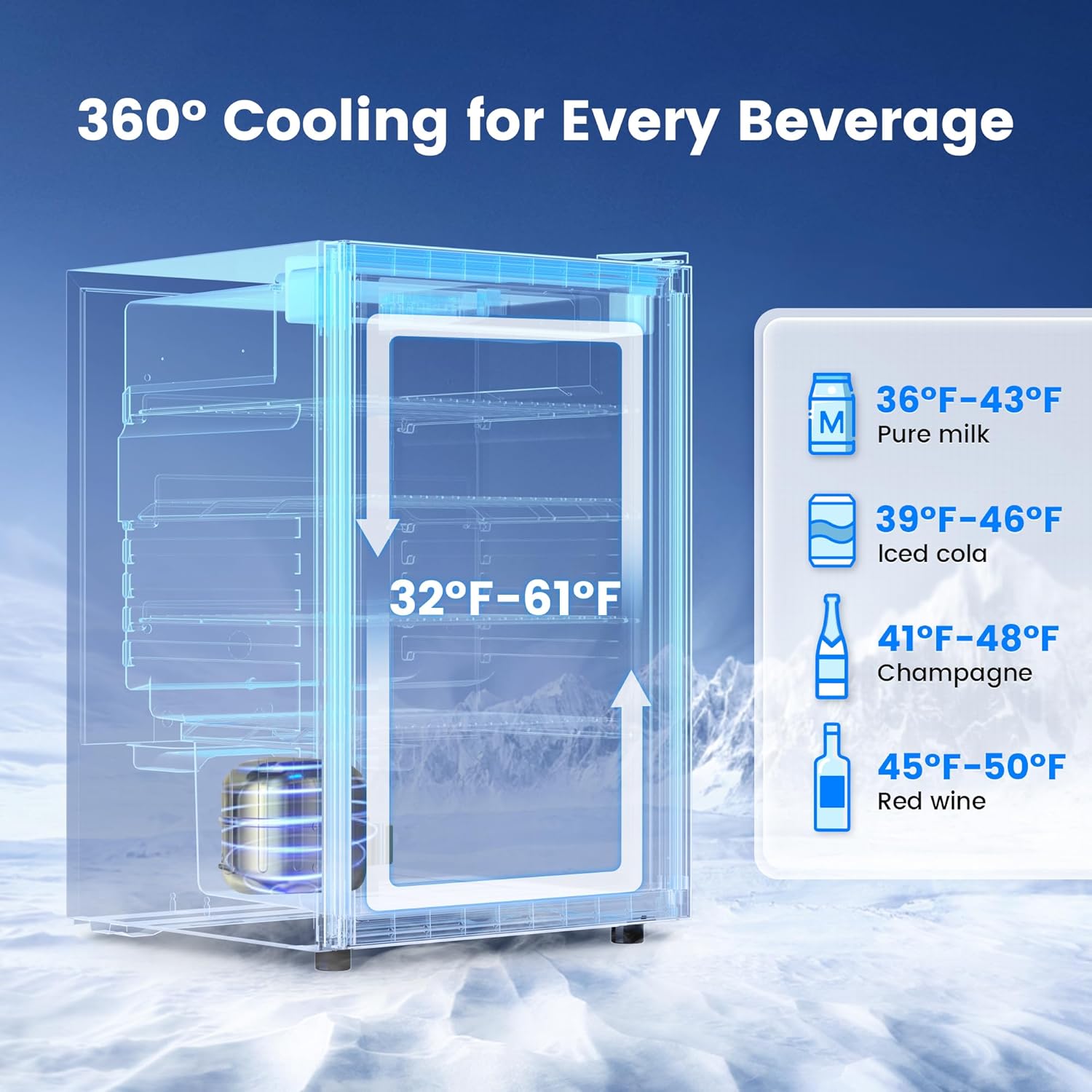 4.5 Cu.Ft Beverage Refrigerato - Wine Beer Fridge Small recension och pris