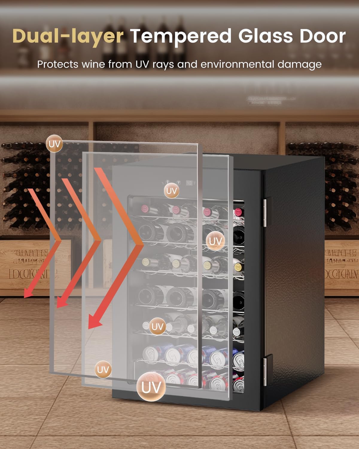 Wine Cooler Refrigerator - 45  - Wine Beer Fridge Small recension och pris