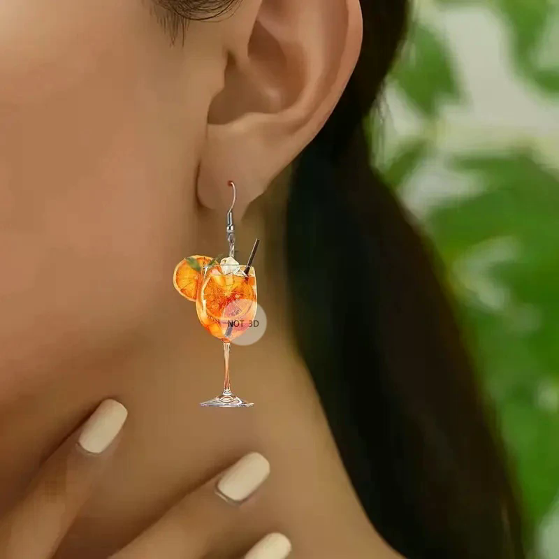 Fashion 2D Flat Design Earring - Wine Beer Festival recension och pris