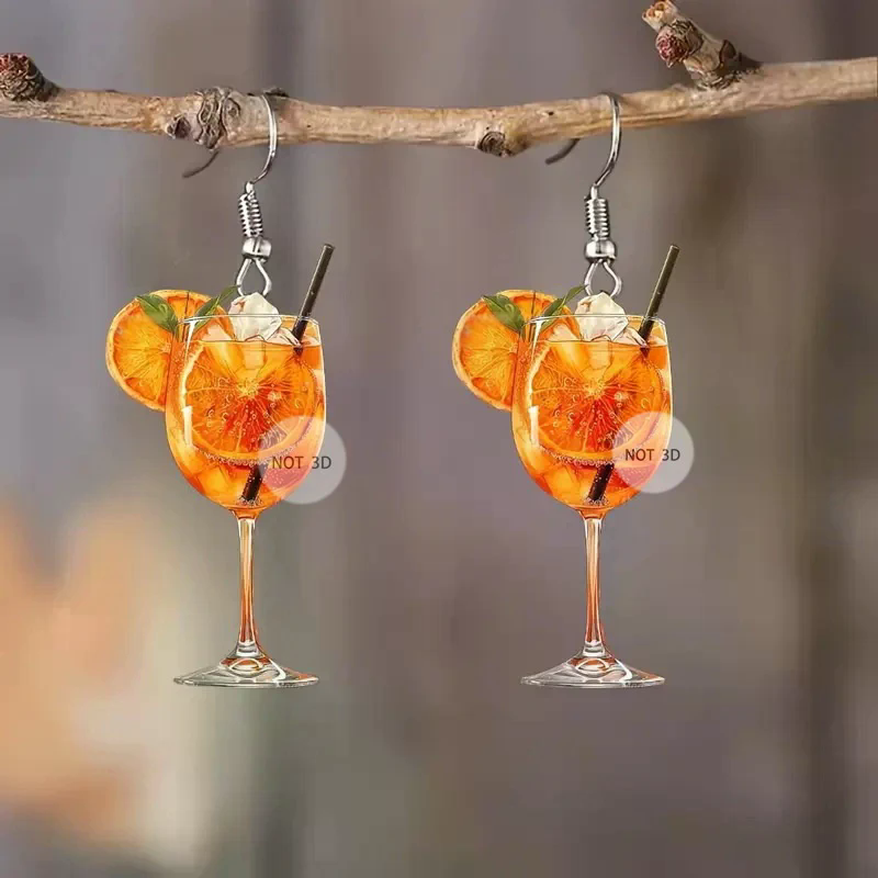 Fashion 2D Flat Design Earring - Wine Beer Festival recension och pris