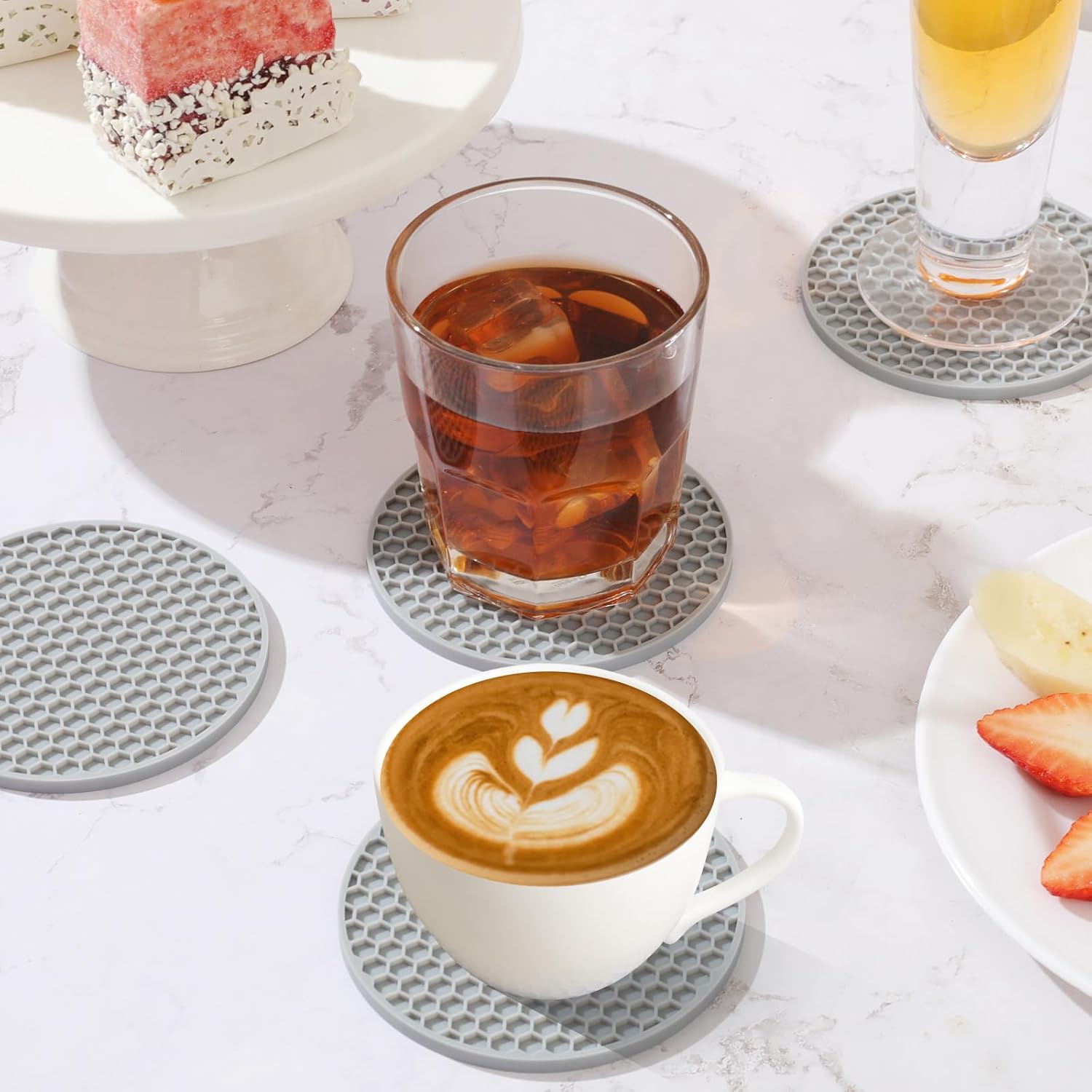 Silicone Coasters Set with Hol - Wine Beer And Liquor recension och pris
