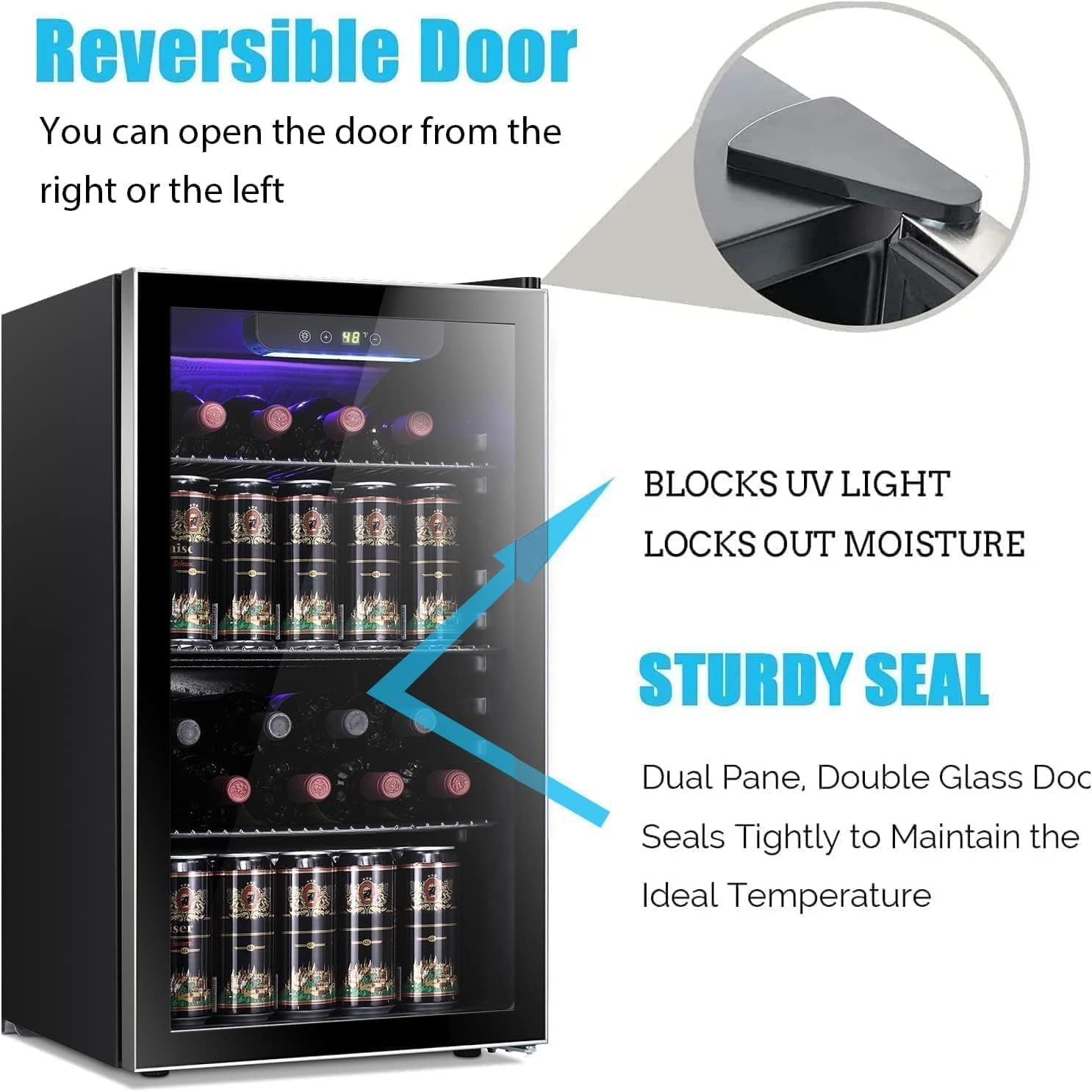 26 Bottle 130 Can Wine Cooler/ - Wine Beer Mini Fridge recension och pris