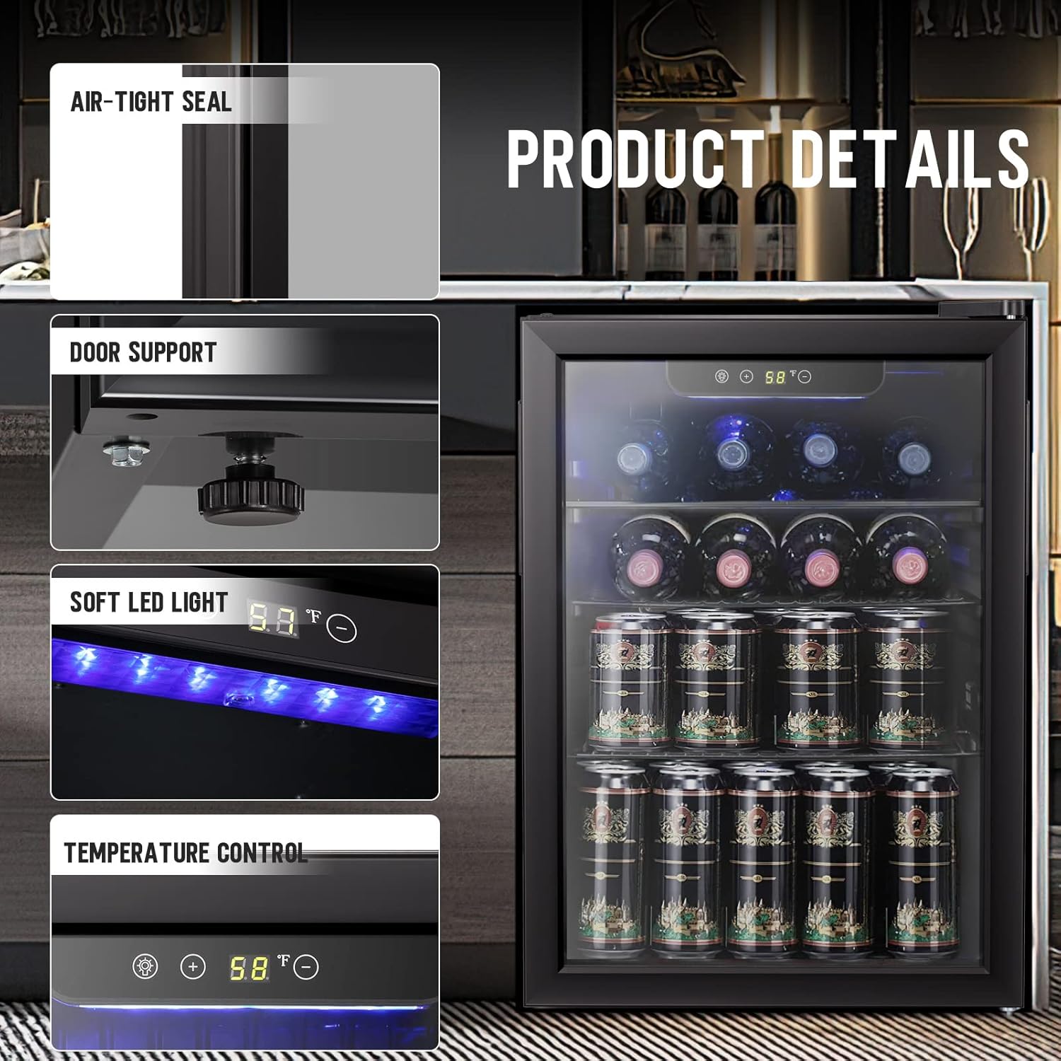2.6cu.ft Wine Cooler/Cabinet B - Wine Beer Mini Fridge recension och pris