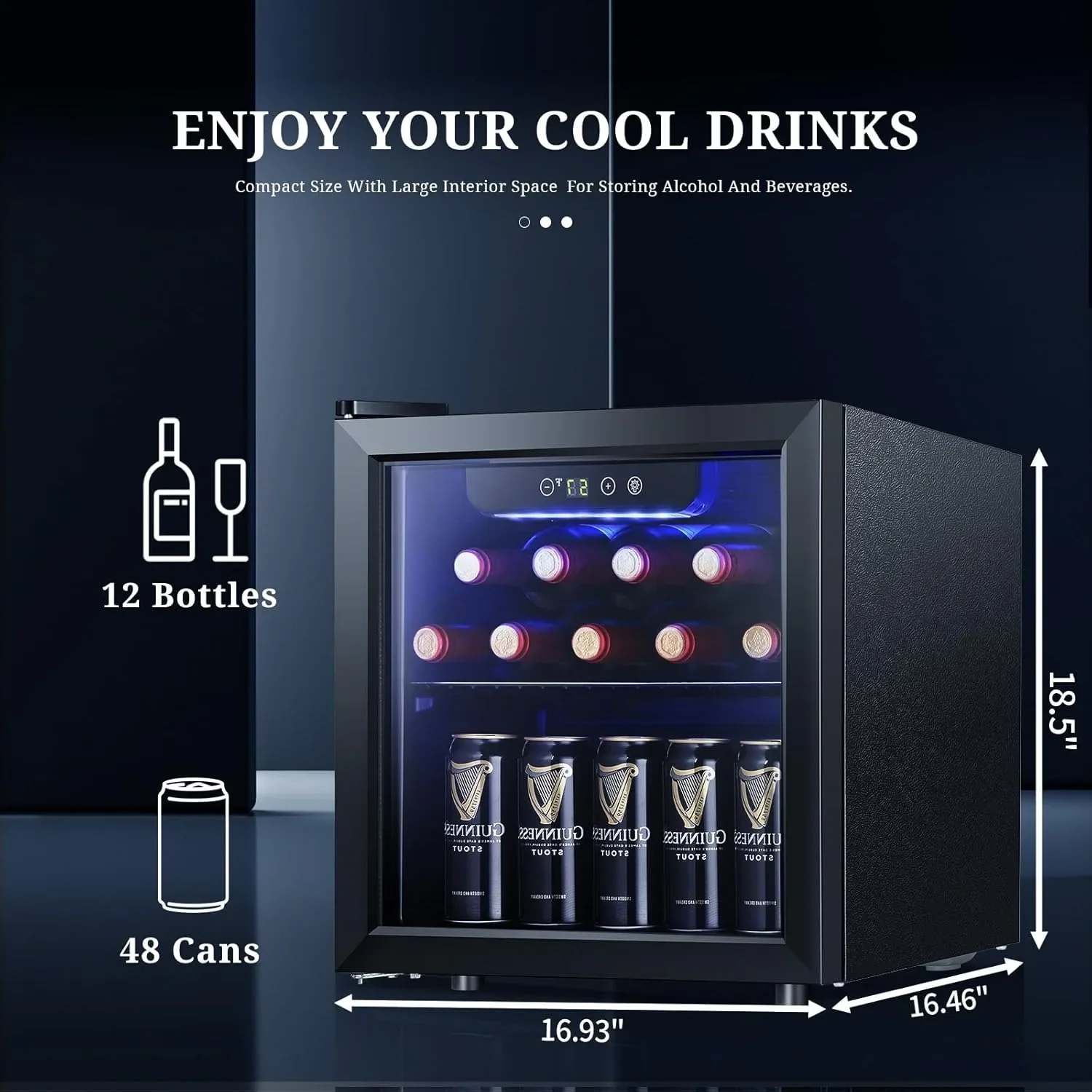 Mini Wine Cooler Fridge - 12 B - Wine Beer Fridge Small recension och pris