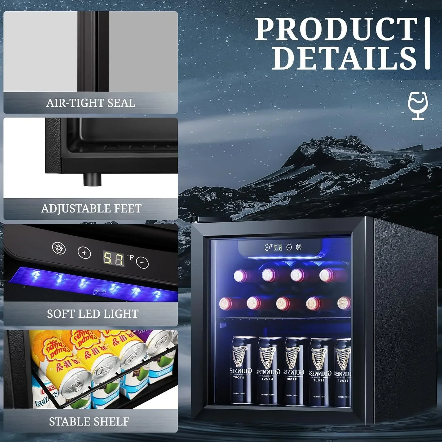 Mini Wine Cooler Fridge - 12 B - Wine Beer Fridge Small recension och pris