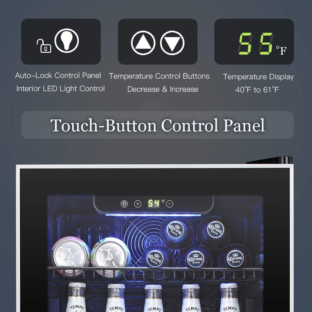 Beverage Refrigerator Cooler - - Wine Beer Mini Fridge recension och pris