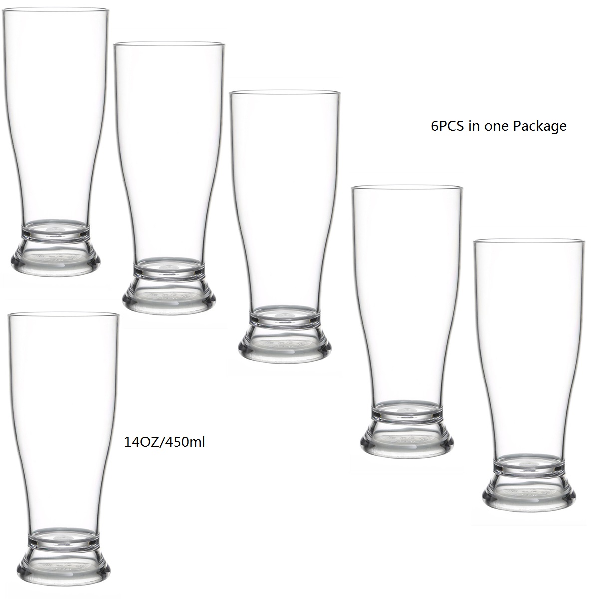 1/2/4/6PCS Free BPA Plastic Be - Wine Beer And Liquor recension och pris