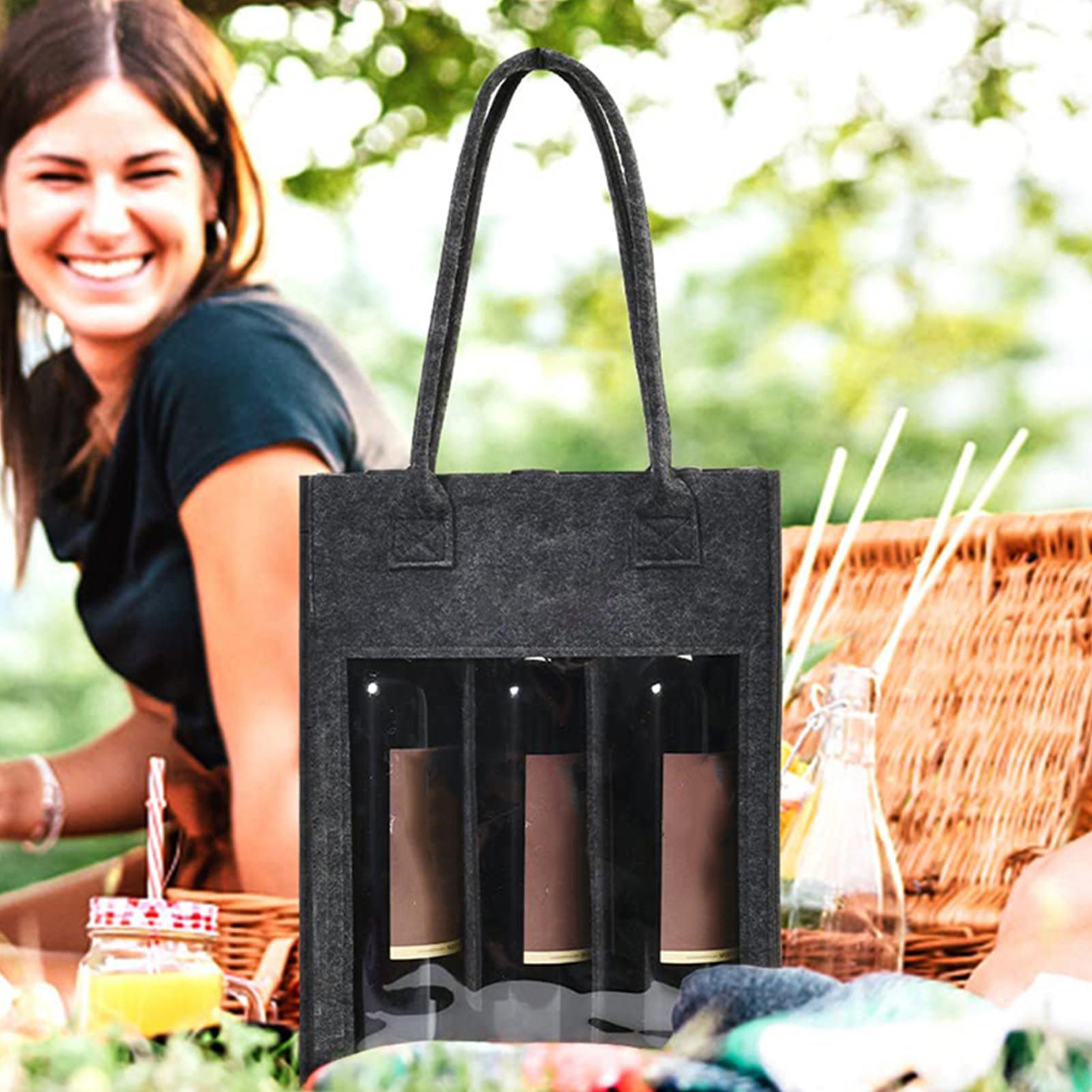 Felt Wine Tote Bag Wine Bags F - Wine Beer Holder recension och pris