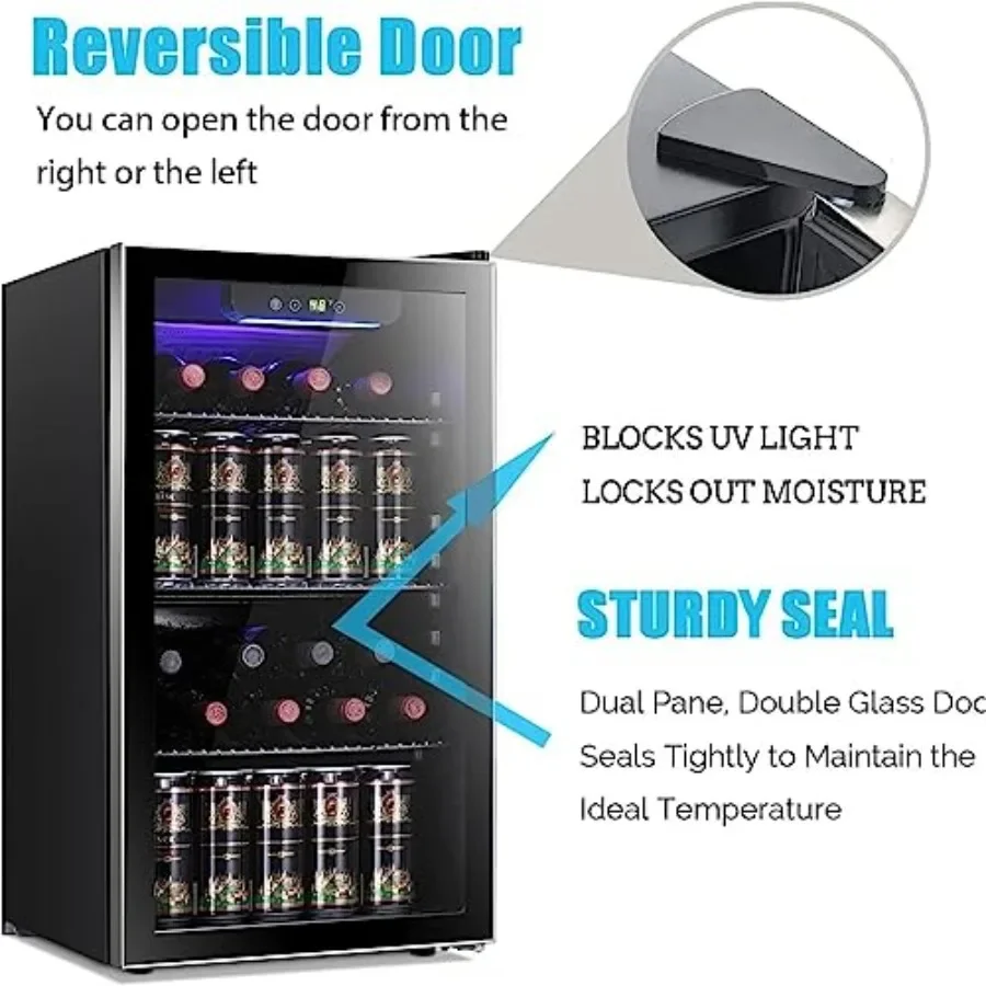 26 Bottle 130 Can Wine Cooler/ - Wine Beer Mini Fridge recension och pris