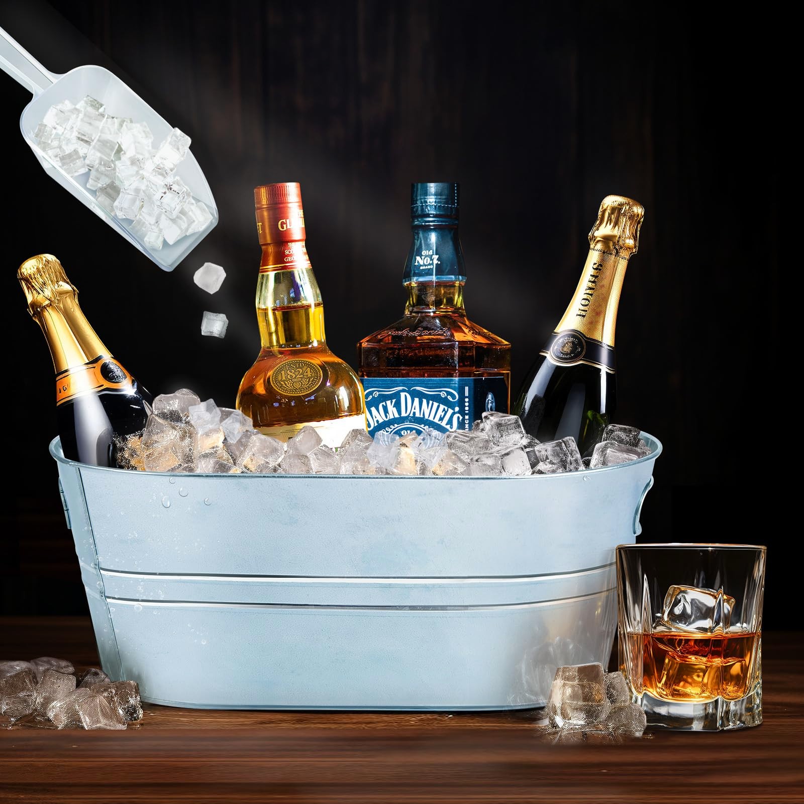 Galvanized Metal Ice Buckets W - Wine Beer Holder recension och pris