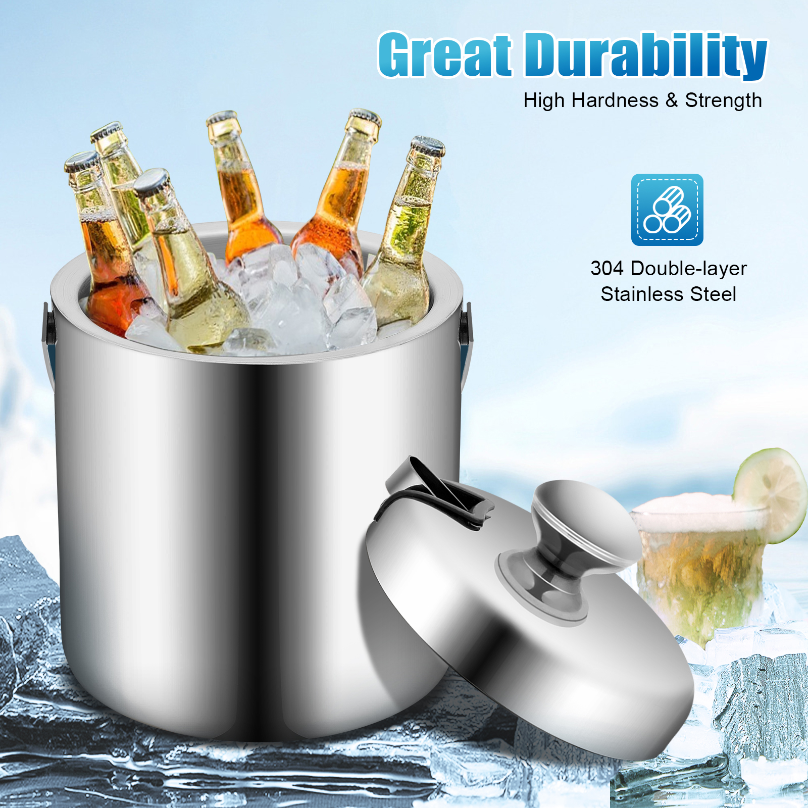 1.3L Portable Double-Walled Ic - Wine Beer Combination recension och pris