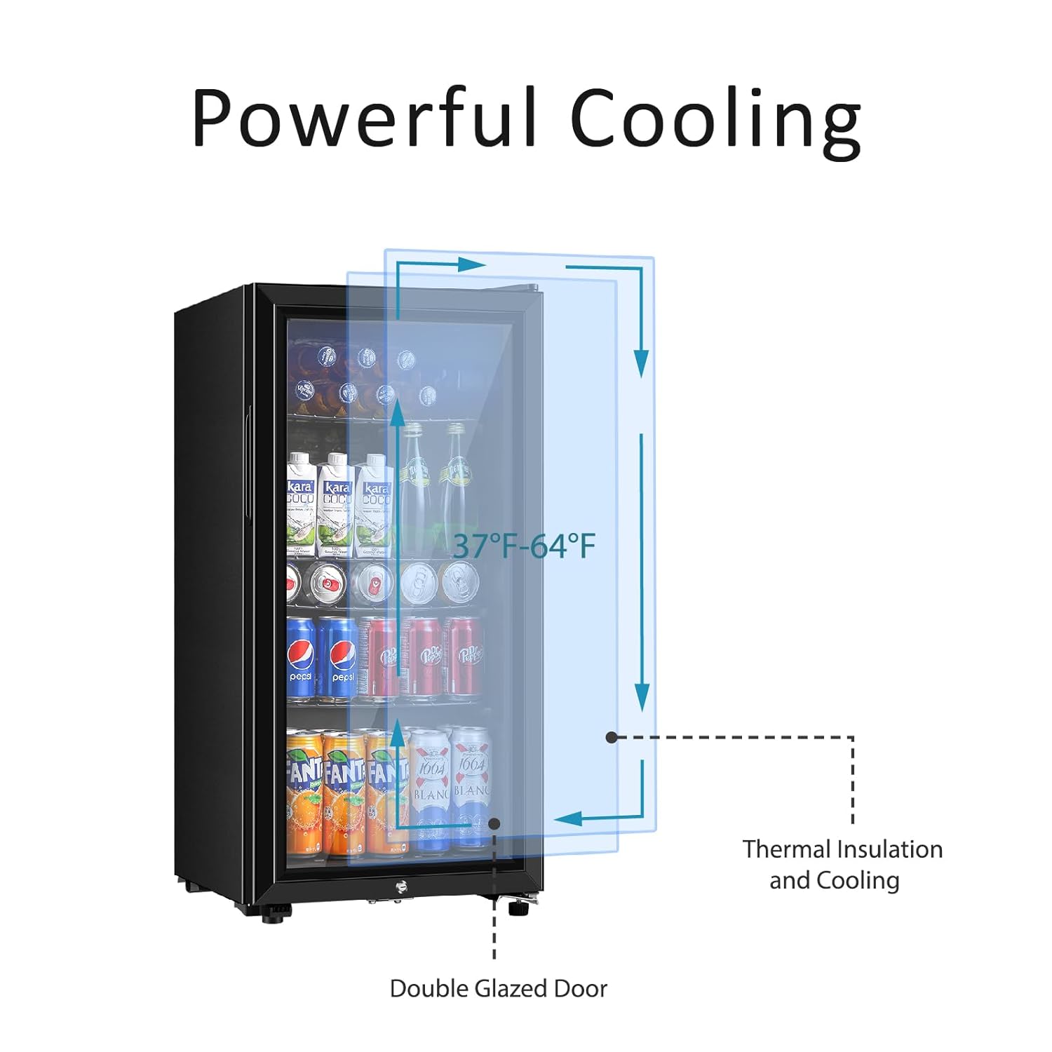 Beverage Refrigerator, 3.2 Cu. - Wine Beer Mini Fridge recension och pris