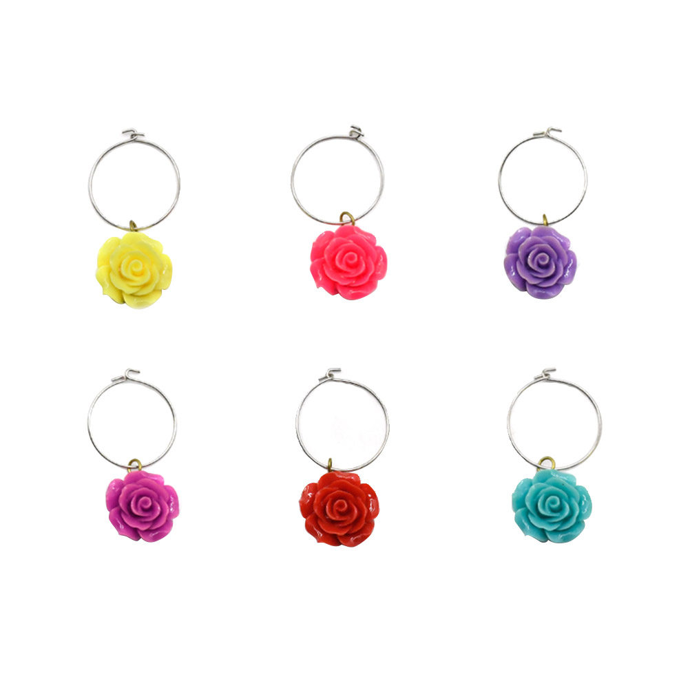 6Pcs Festive Rose Design Glass - Wine Beer Festival recension och pris