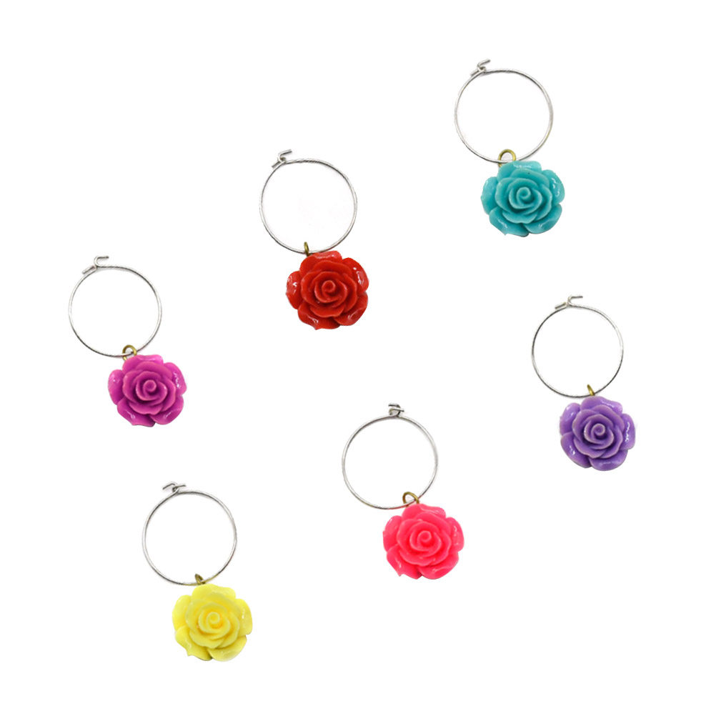 6Pcs Festive Rose Design Glass - Wine Beer Festival recension och pris