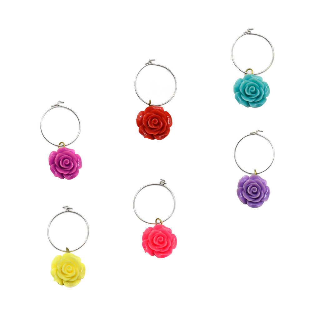 6Pcs Festive Rose Design Glass - Wine Beer Festival recension och pris