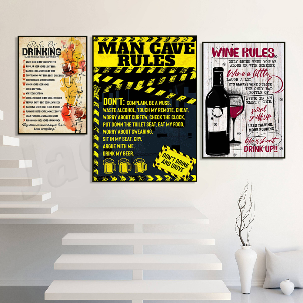 Beer Wine Drinking Rules Poste - Wine Beer Combination recension och pris