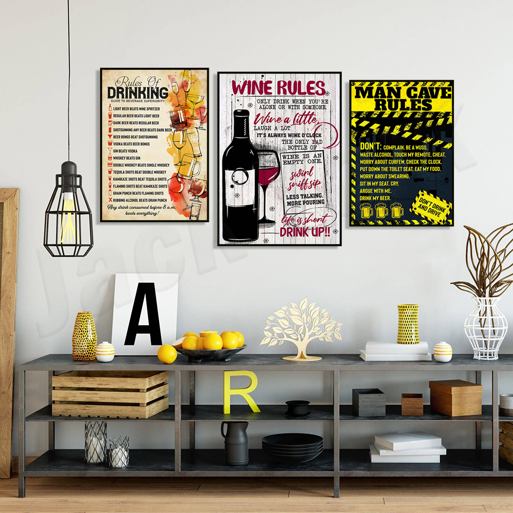 Beer Wine Drinking Rules Poste - Wine Beer Combination recension och pris