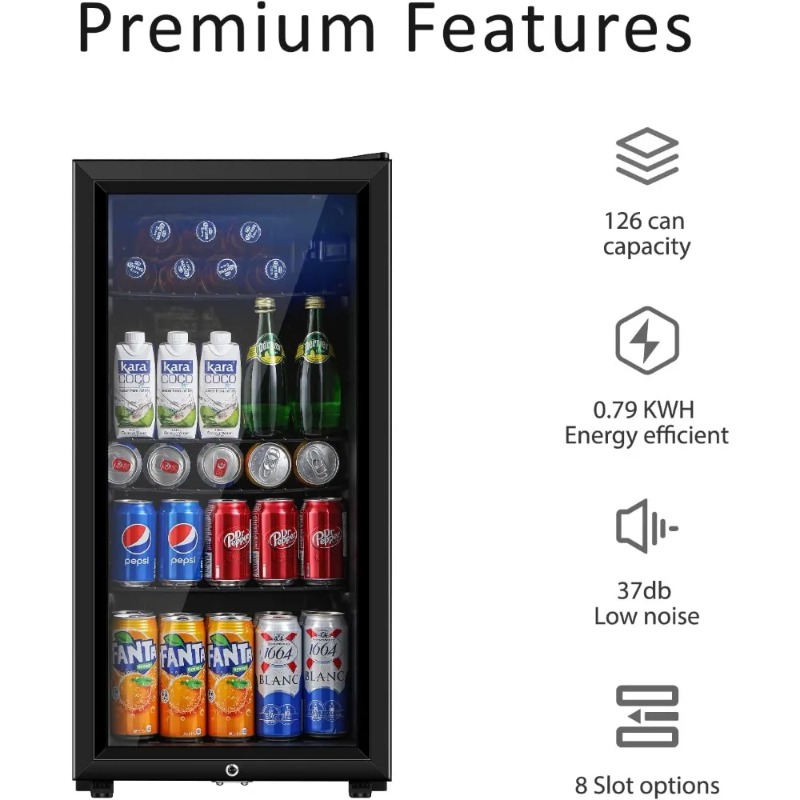 Beverage Refrigerator, 3.2 Cu. - Wine Beer Mini Fridge recension och pris