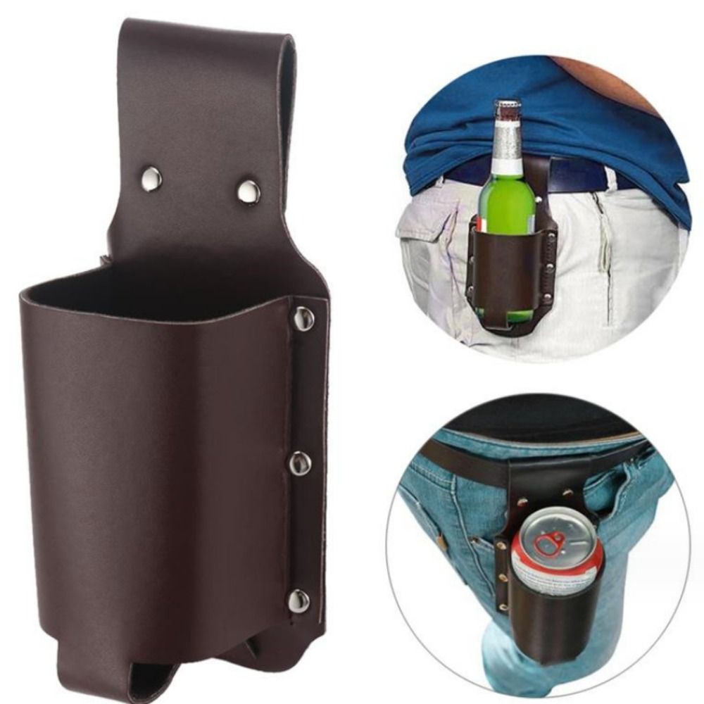 PU Leather Beer Bottle Waist C - Wine Beer Holder recension och pris