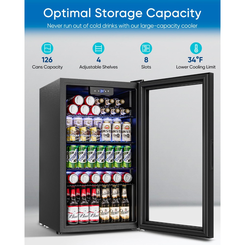 3.2 Cu.Ft Compact Beverage Fri - Wine Beer Fridge Small recension och pris