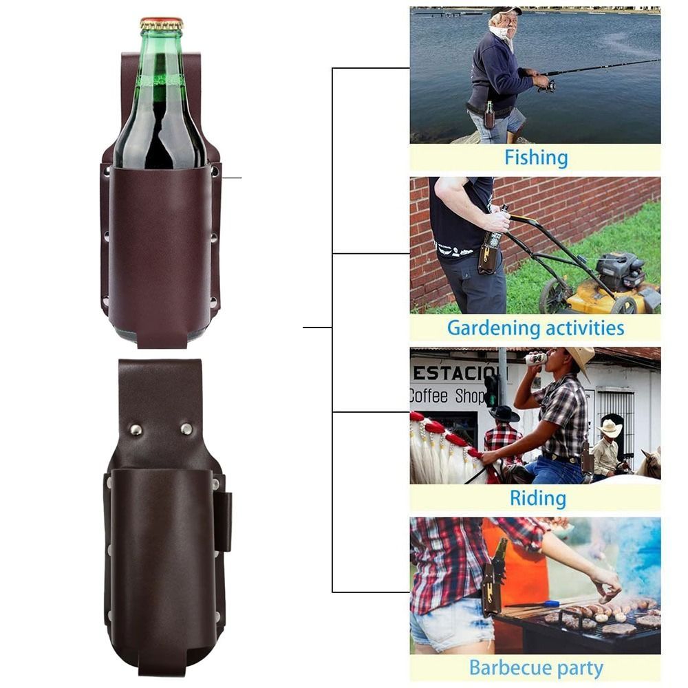 PU Leather Beer Bottle Waist C - Wine Beer Holder recension och pris